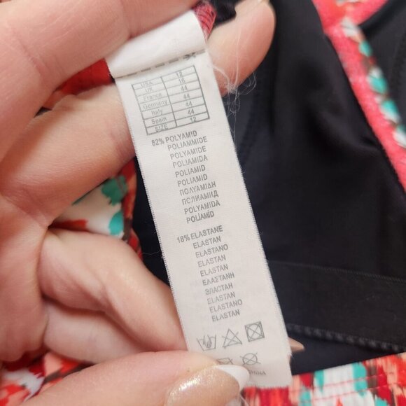 Keeprone Halter One-Piece Swimsuit Colorful Pink Slimming Women's 12 - Picture 6 of 6